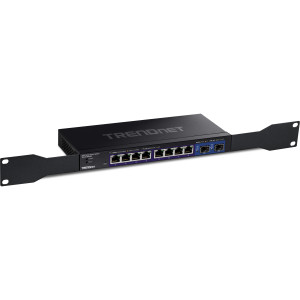 TRENDnet TEG-3102WS 10-Port Managed 2.5 Gigabit Ethernet Switch, 2x 10G SFP+ ports, rack mountable